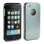 Wholesale iPhone 4 4S Aluminum Snap On Case (Gray)